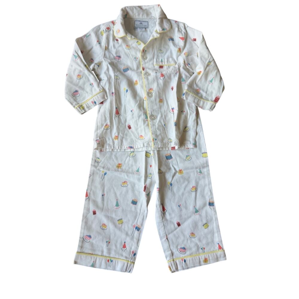 Petite Plume 2t Birthday Wishes Pajama Set White Cotton Blend